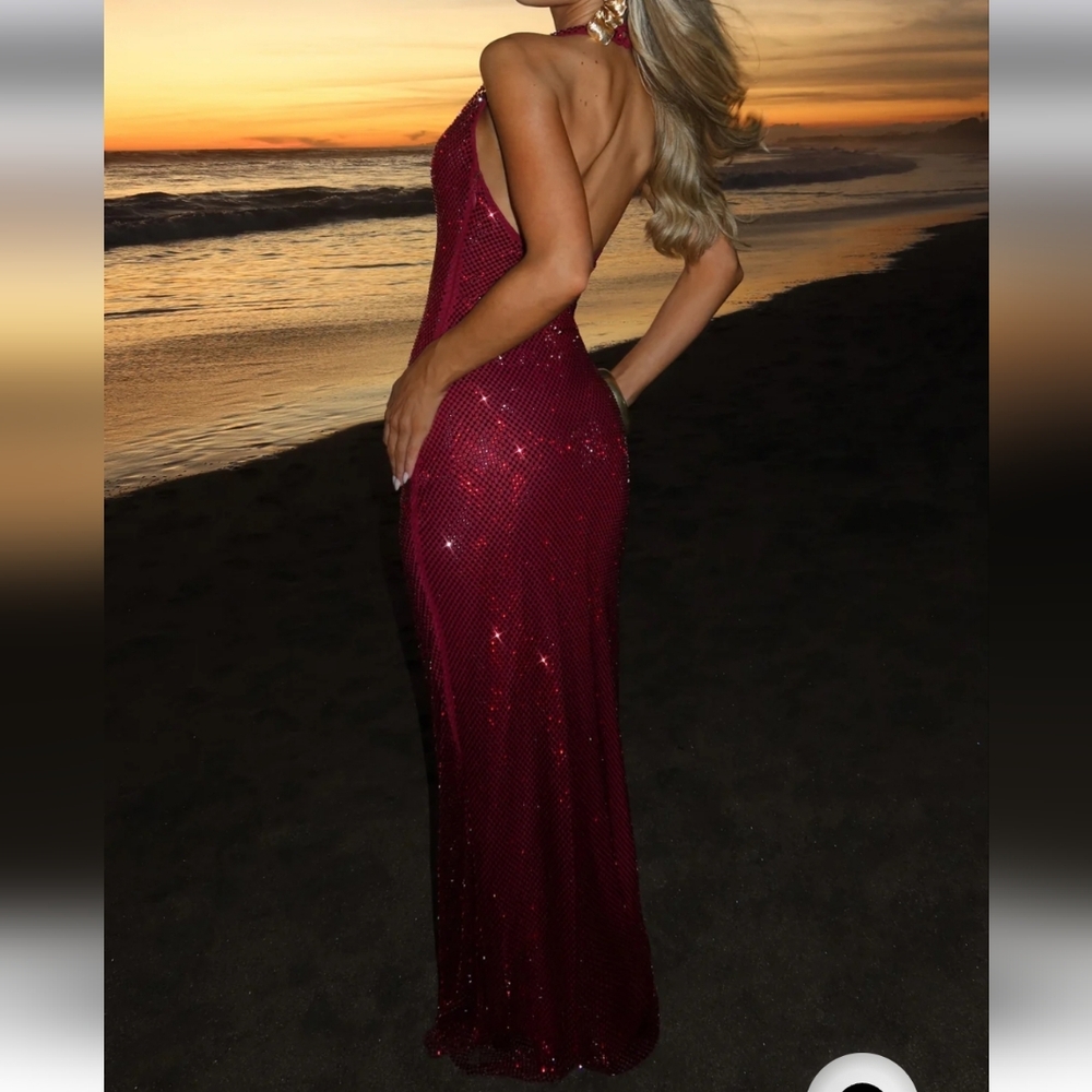 Babyboo Starla Maxi Dress - Wine - Picture 3 of 12